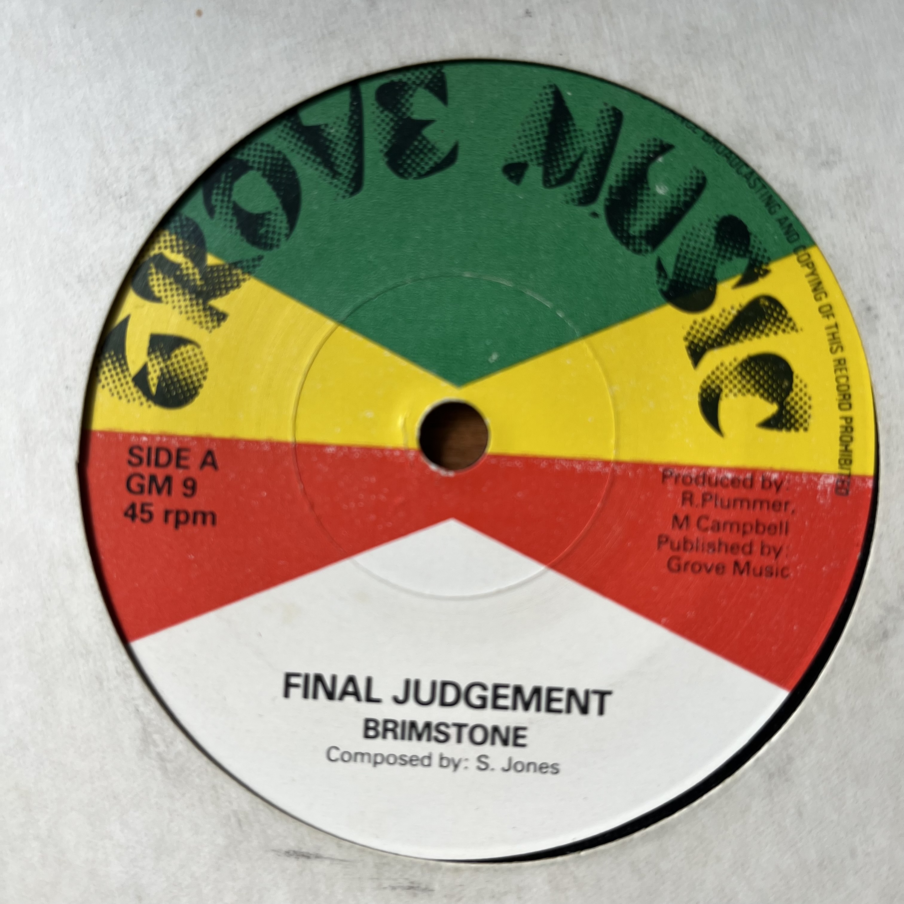 Brimstone – Final Judgement & Final Dub (Grove Music) 1978
