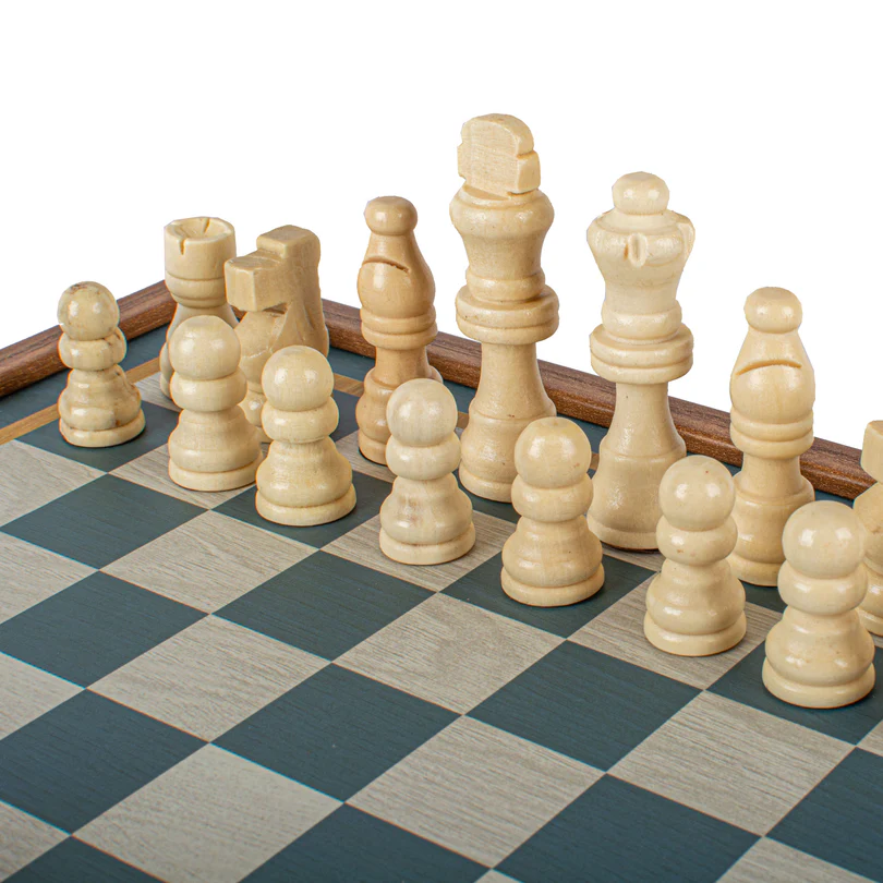 Chess/Backgammon turkos/valnöt 26x26 cm - 4