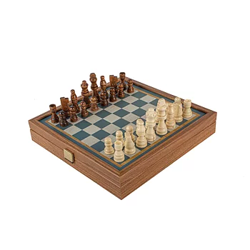Chess/Backgammon turkos/valnöt 26x26 cm