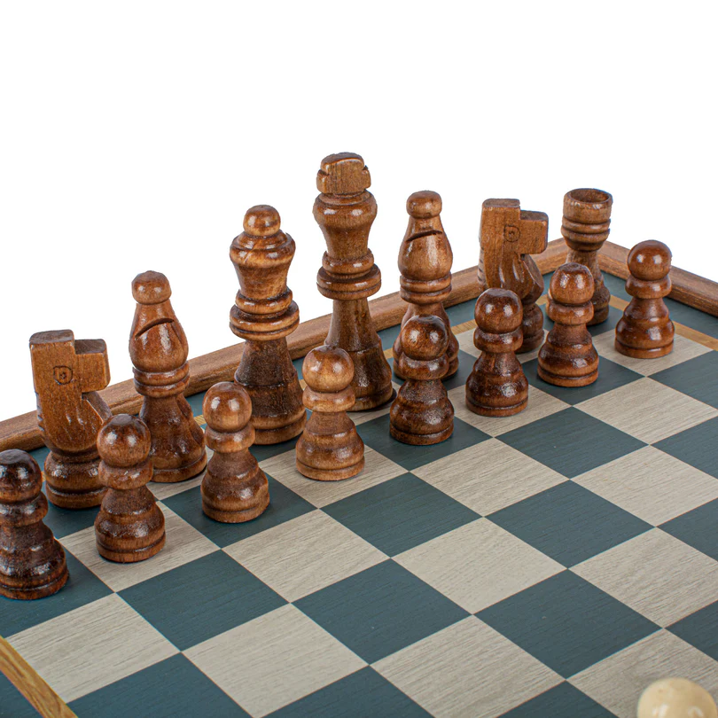 Chess/Backgammon turkos/valnöt 26x26 cm - 3