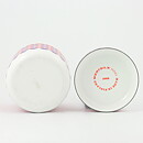 Seppo Mallat (1969) White Enamel Jar with Blue/Red Decor 12 cm