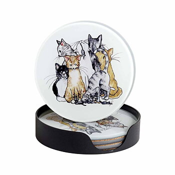 Glasunderlägg katter