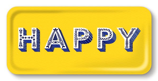 Tray Happy yellow