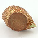 Bengt Wall (1960s) Brown Owl with Relief Decor 14 cm