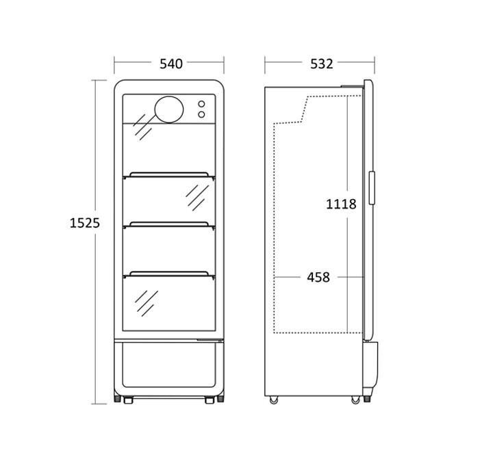 Displaykyl DC240BD, 240 liter