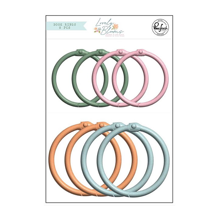 PinkFresh Studios Book Rings - Lovely Bloom