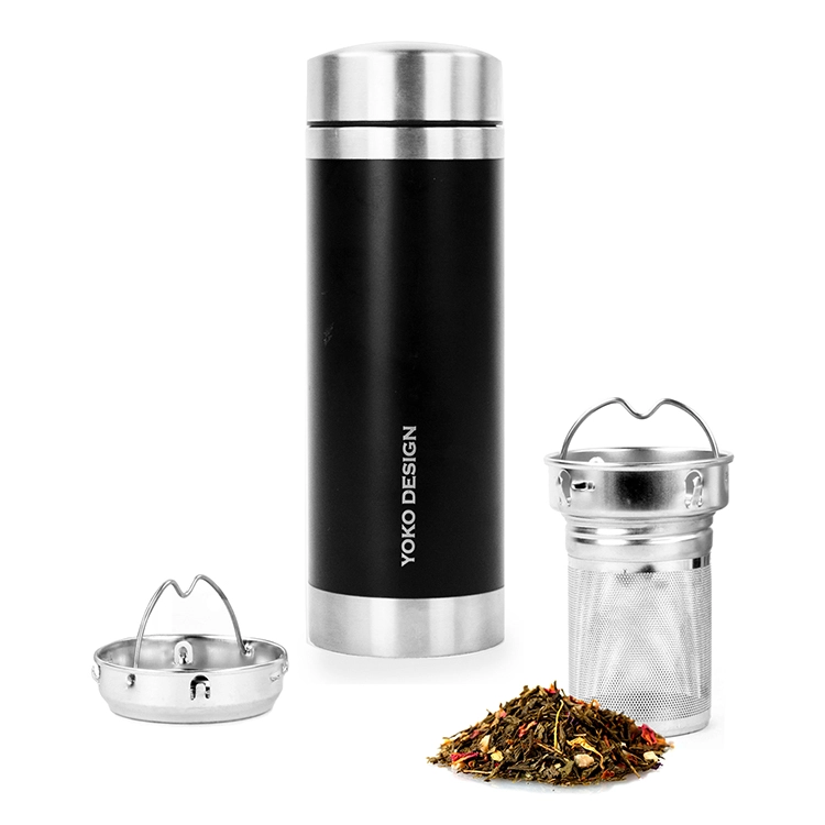 Te-Termos med Sil Svart 350ml, Yoko
