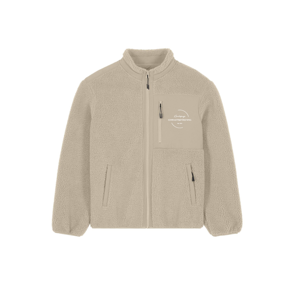 Unisex Fleece Jacket Beige - 2