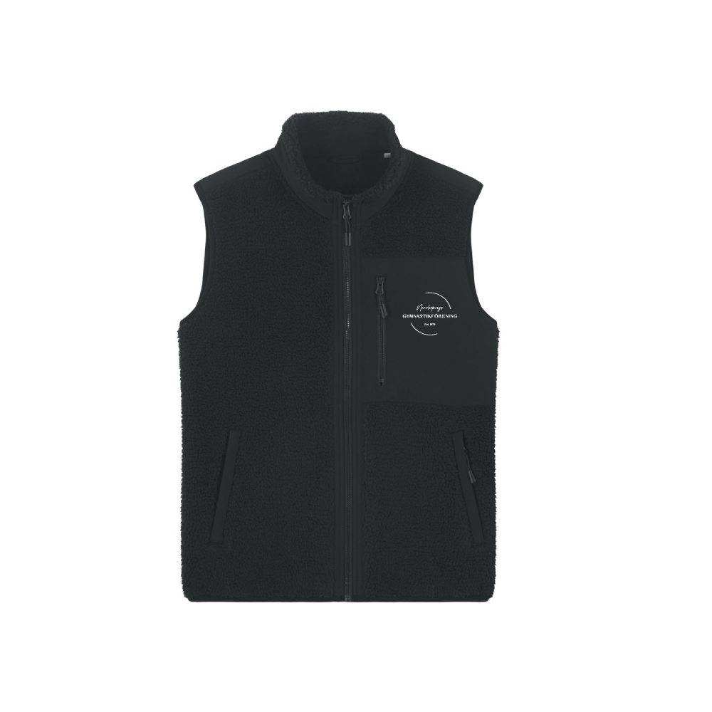 Unisex Fleece Vest Black - 2