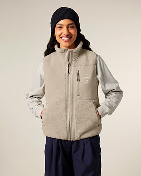 Unisex Fleece Vest Beige