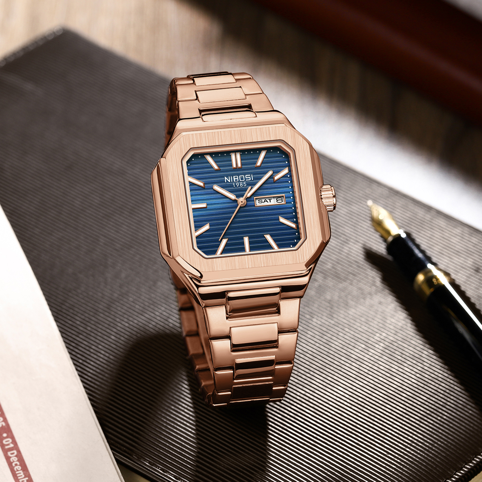 Nibosi Delta Rose Gold Blue - 5
