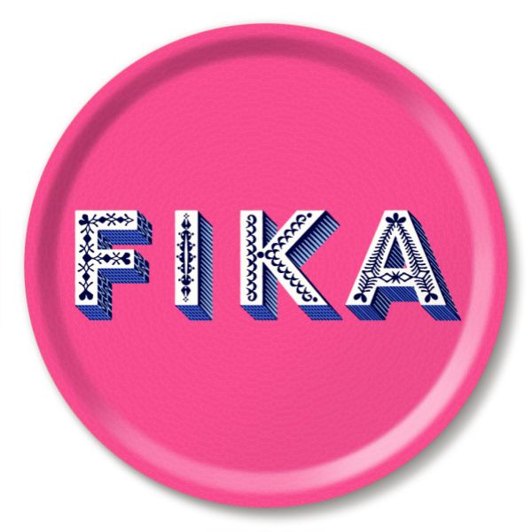 Tray Fika bright pink