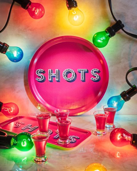 Tray Shots bright pink