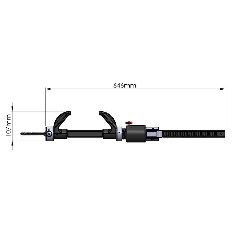 Fästpunkt för vertikal och horisontell metallbalk Vertigrab / Balkbredd: 100-340 mm - 3