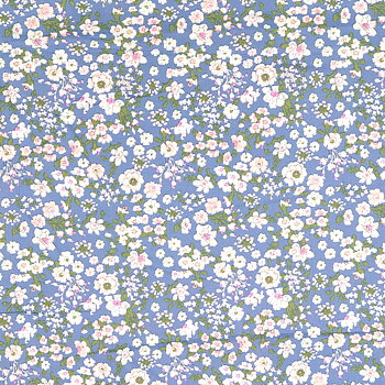 COTTON POPLIN - FLORALS BLUE