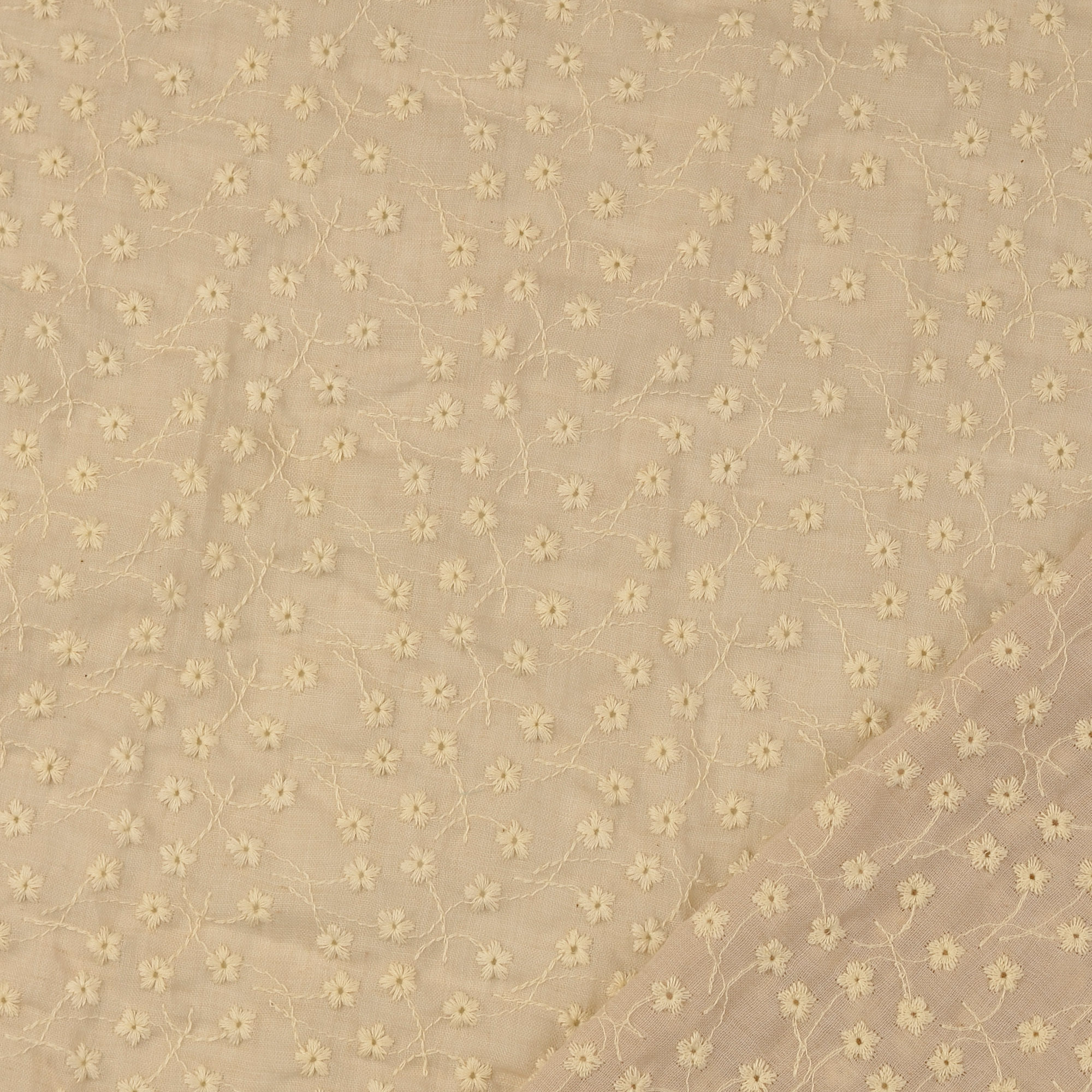 MUSLIN MINI FLOWER - SAND - 5