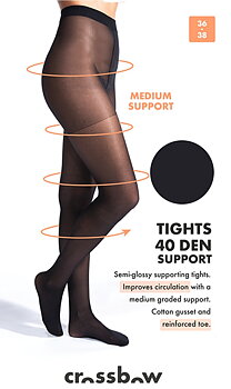 Crossbow Compression Tights 40 DEN Svart