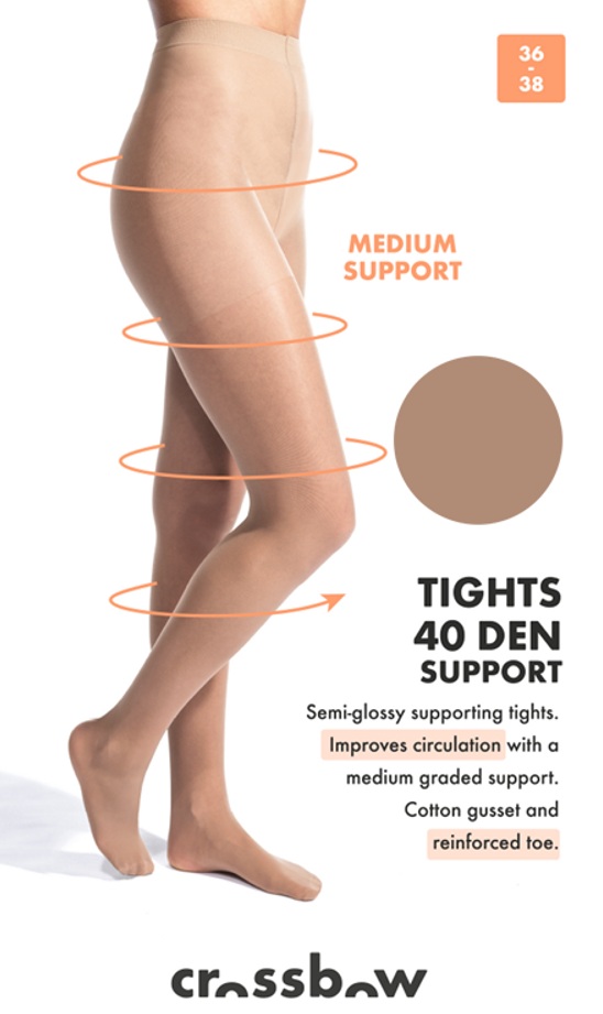 Crossbow Compression Tights 40 DEN Tan