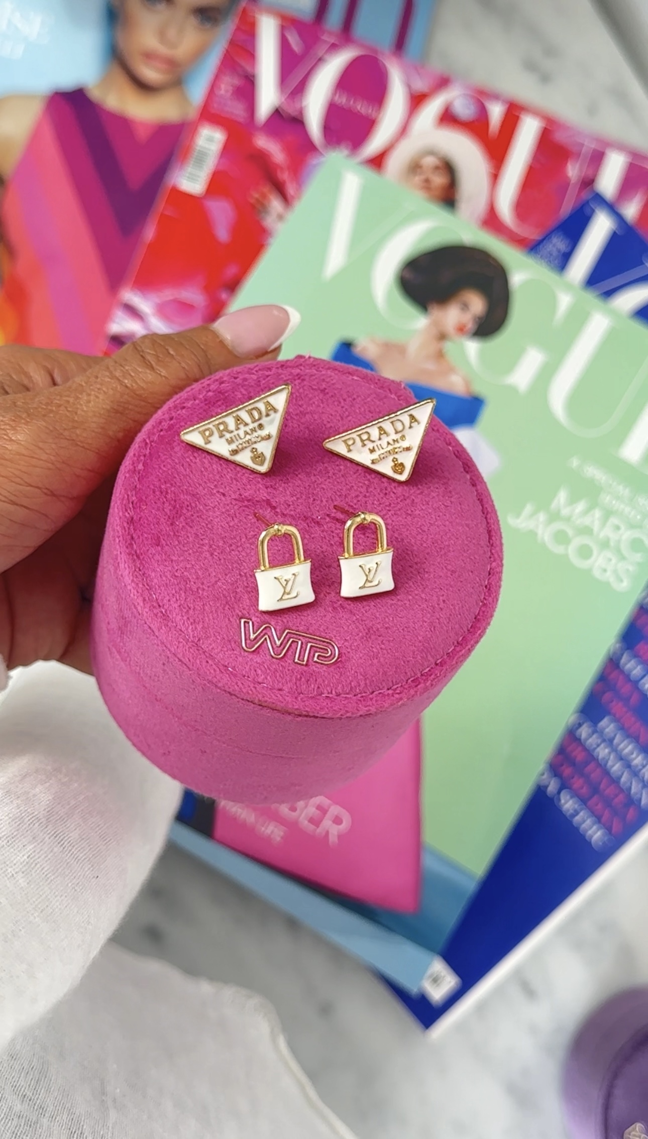 Earrings P Designer Gold - 3