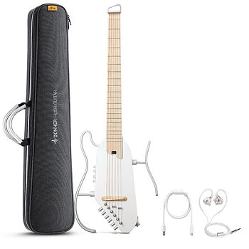 Donner HUSH-I PRO Silent gitarr - White