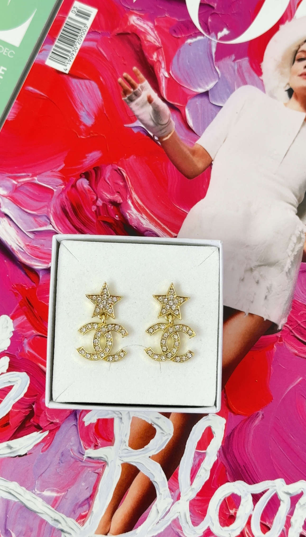 Earrings CC Designer Star Gold - 2