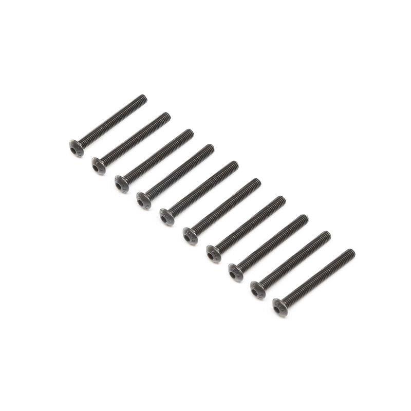 LOSI Button Head Screws, Steel, Black Oxide, M4 x 35mm (10)