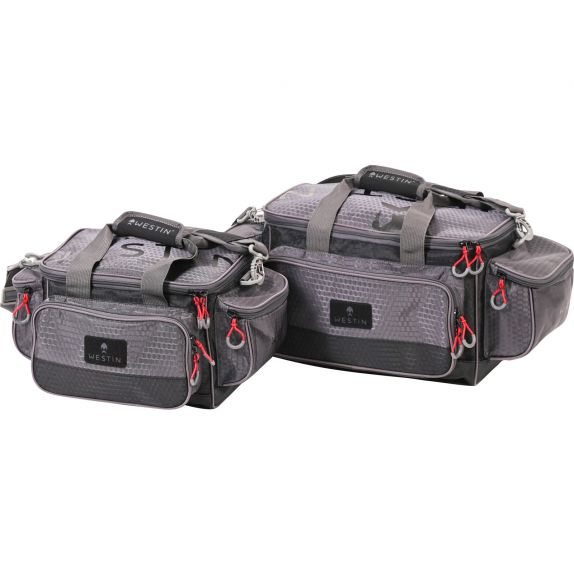 Westin W4 Lure Loader fiskeväska inkl. 4 betesaskar [43 x 25 x 22 cm] small titan/svart