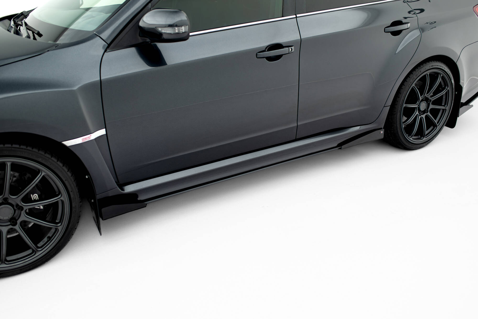 Maxton - Street Pro Side Skirts Diffusers + Flaps Subaru Impreza WRX STI Mk3 Facelift