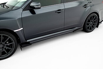 Maxton - Street Pro Side Skirts Diffusers + Flaps Subaru Impreza WRX STI Mk3 Facelift