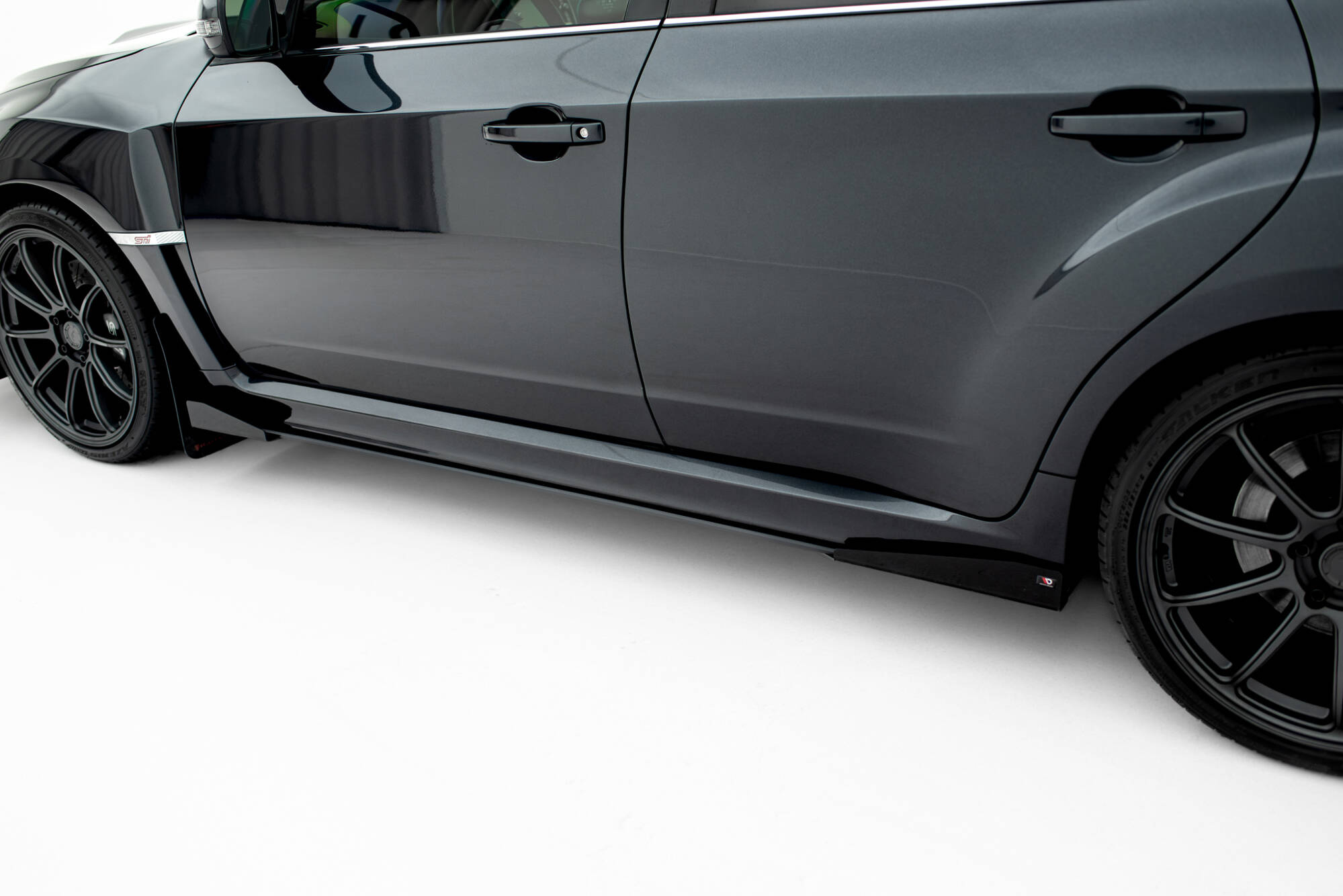 Maxton - Street Pro Side Skirts Diffusers + Flaps Subaru Impreza WRX STI Mk3 Facelift - 3