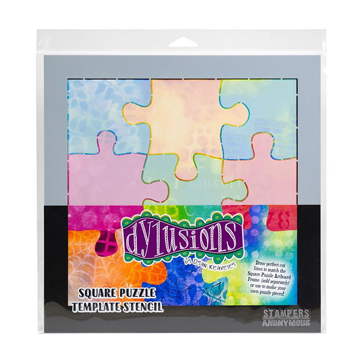 Stampers Anonymous 12x12 Template Stencil - Square Puzzle