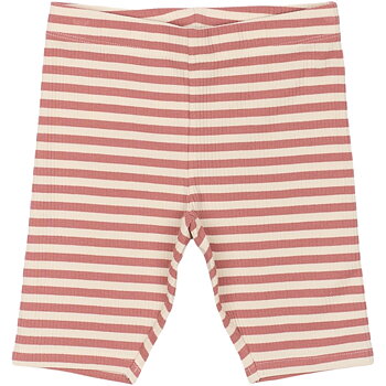 TNMoore Tight Rib Shorts Old Rose Striped
