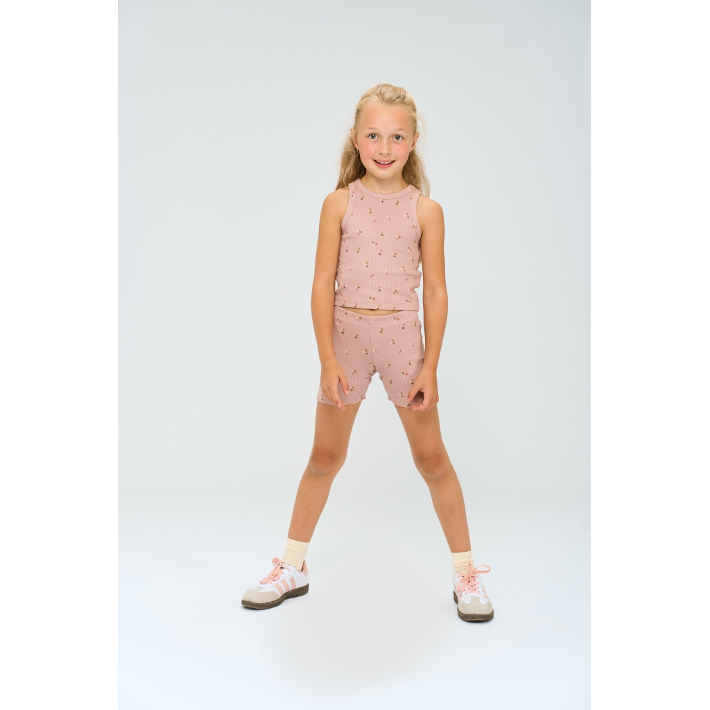 TNOreta Tight Rib Shorts Adobe Rose AOP - 4