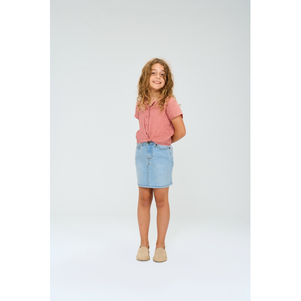 TNOda Denim Skirt Light blue denim - 3