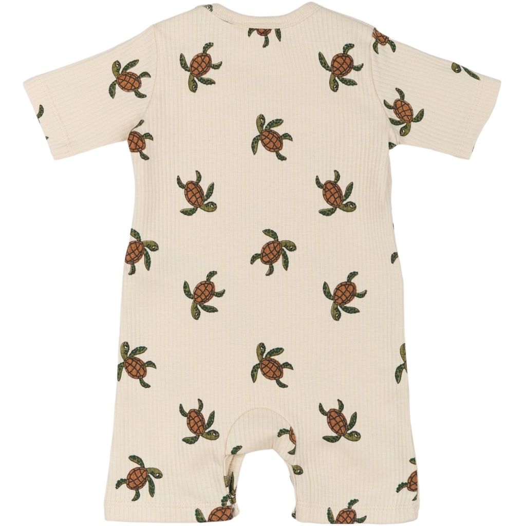 TNSBOwen SS Rib Jumpsuit White Swan AOP - 2