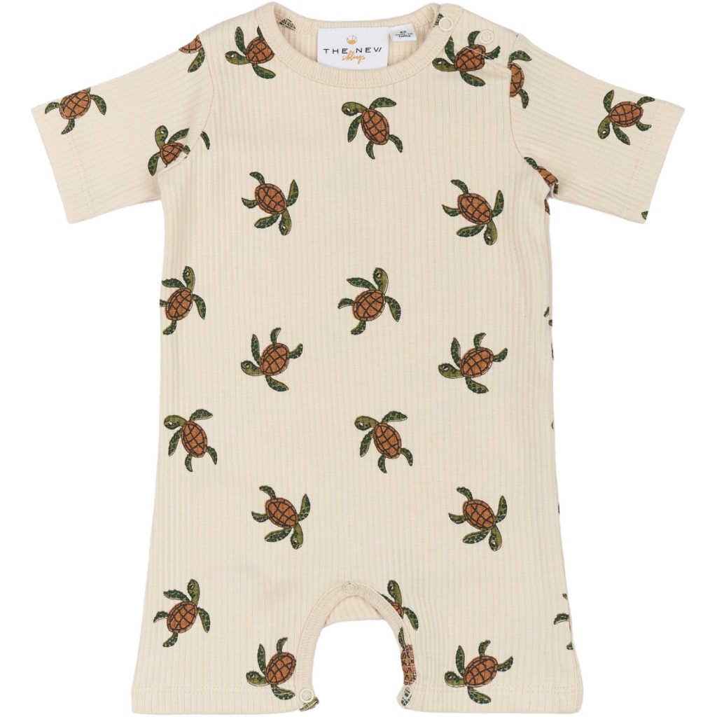 TNSBOwen SS Rib Jumpsuit White Swan AOP
