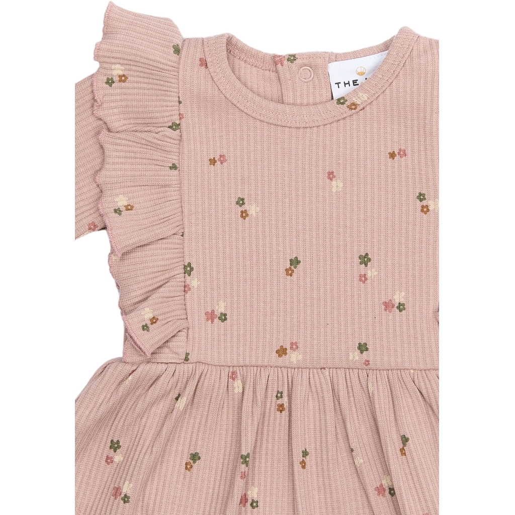 TNSBOdelia SL Rib Bodydress Adobe Rose AOP - 3