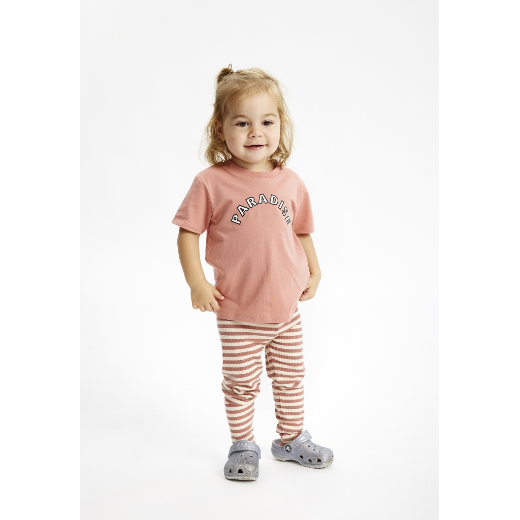 TNSTFro Uni Rib Leggings Old Rose Striped - 3