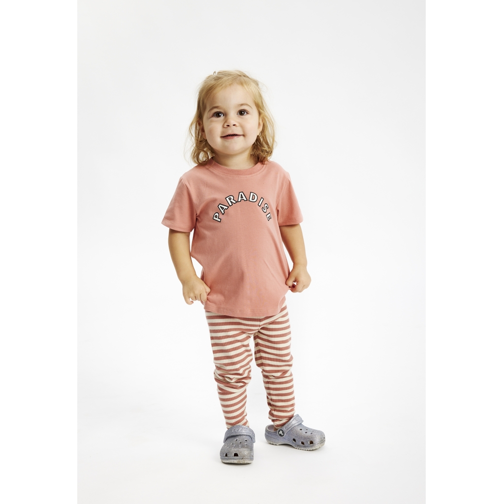 TNSTFro Uni Rib Leggings Old Rose Striped - 4