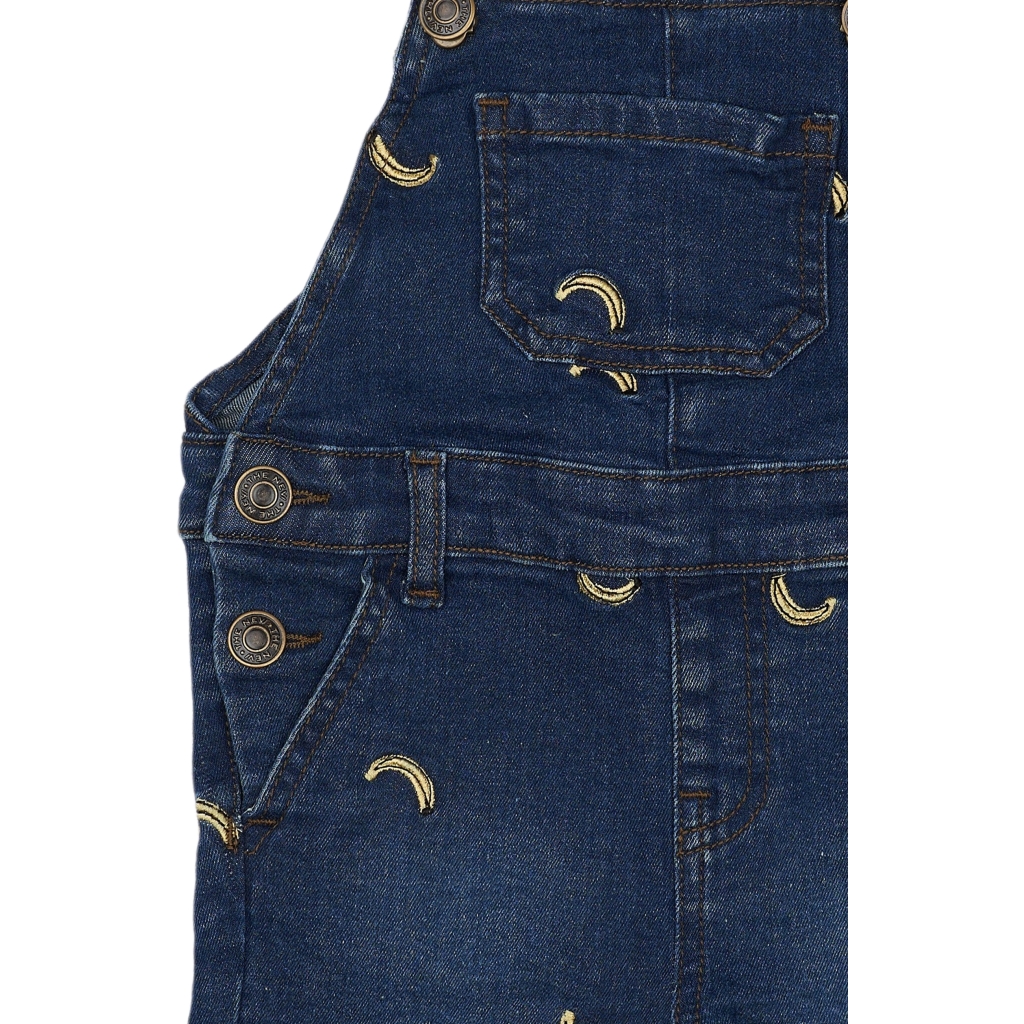 TNSTOtis Short Denim Dungarees Medium Blue Denim EMB - 3