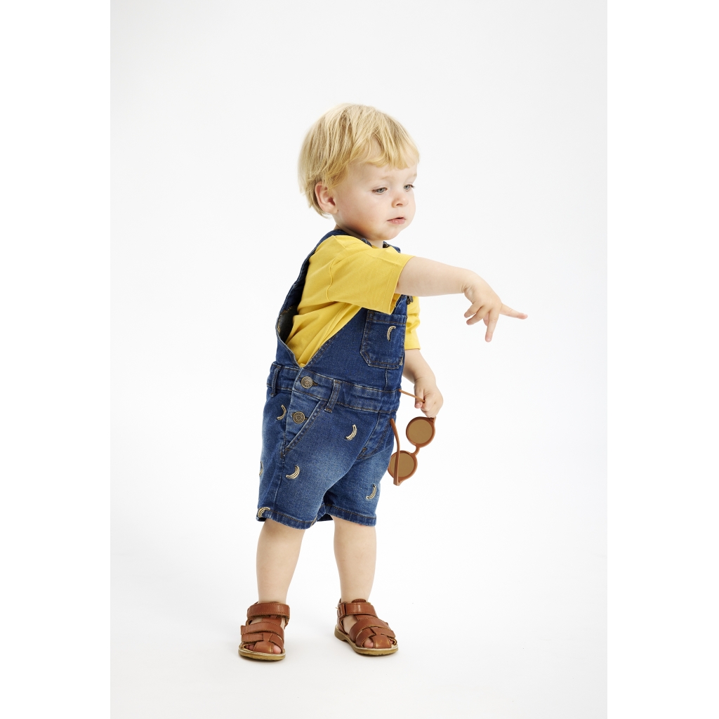 TNSTOtis Short Denim Dungarees Medium Blue Denim EMB - 4