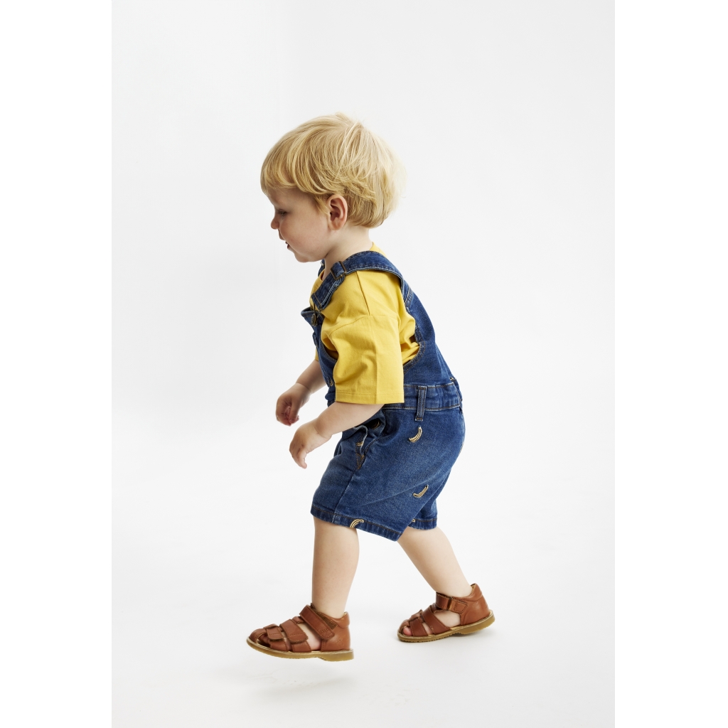 TNSTOtis Short Denim Dungarees Medium Blue Denim EMB - 5