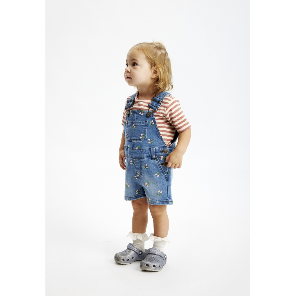 TNSTOvia Short Denim Dungarees Light Blue Denim EMB - 4