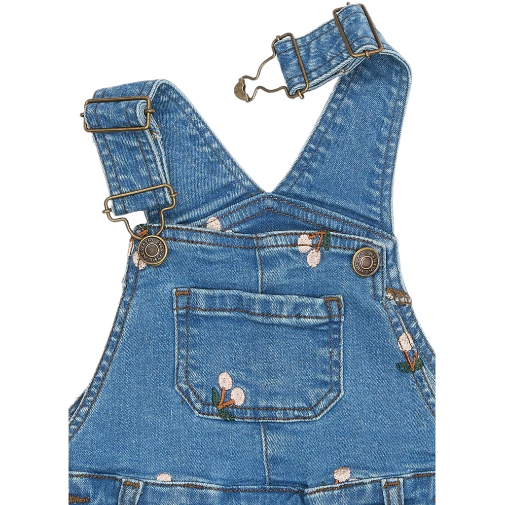 TNSTOvia Short Denim Dungarees Light Blue Denim EMB - 3
