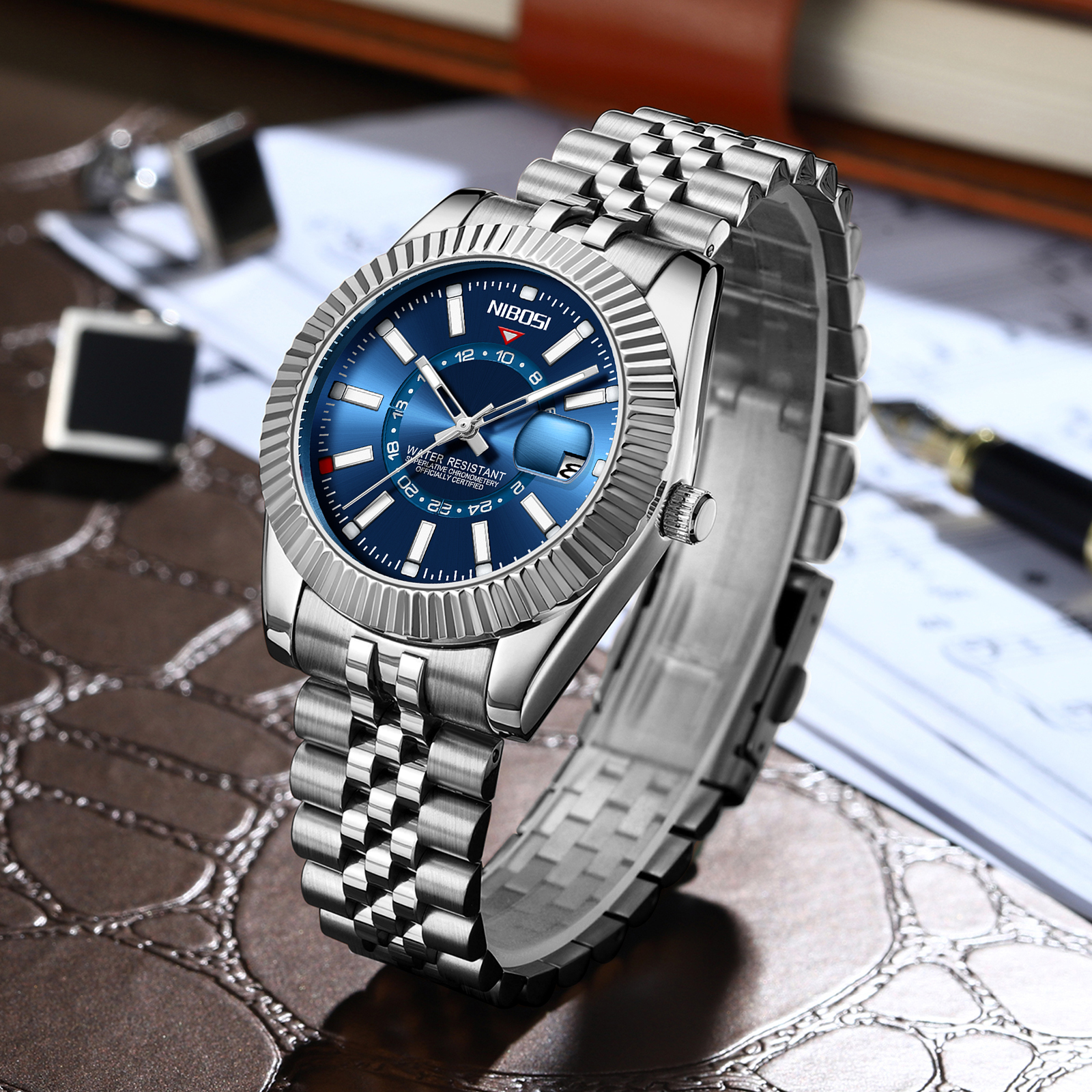 Nibosi Montclair Silver Blue - 5