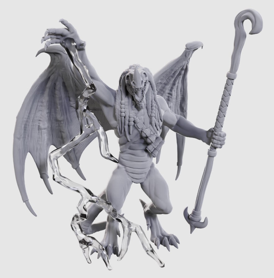 D&D Nolzur's Marvelous Unpainted Minis: Blue Abishai - 2