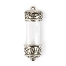 Solid Oak Steampunk Glass Pendant - Large Vial