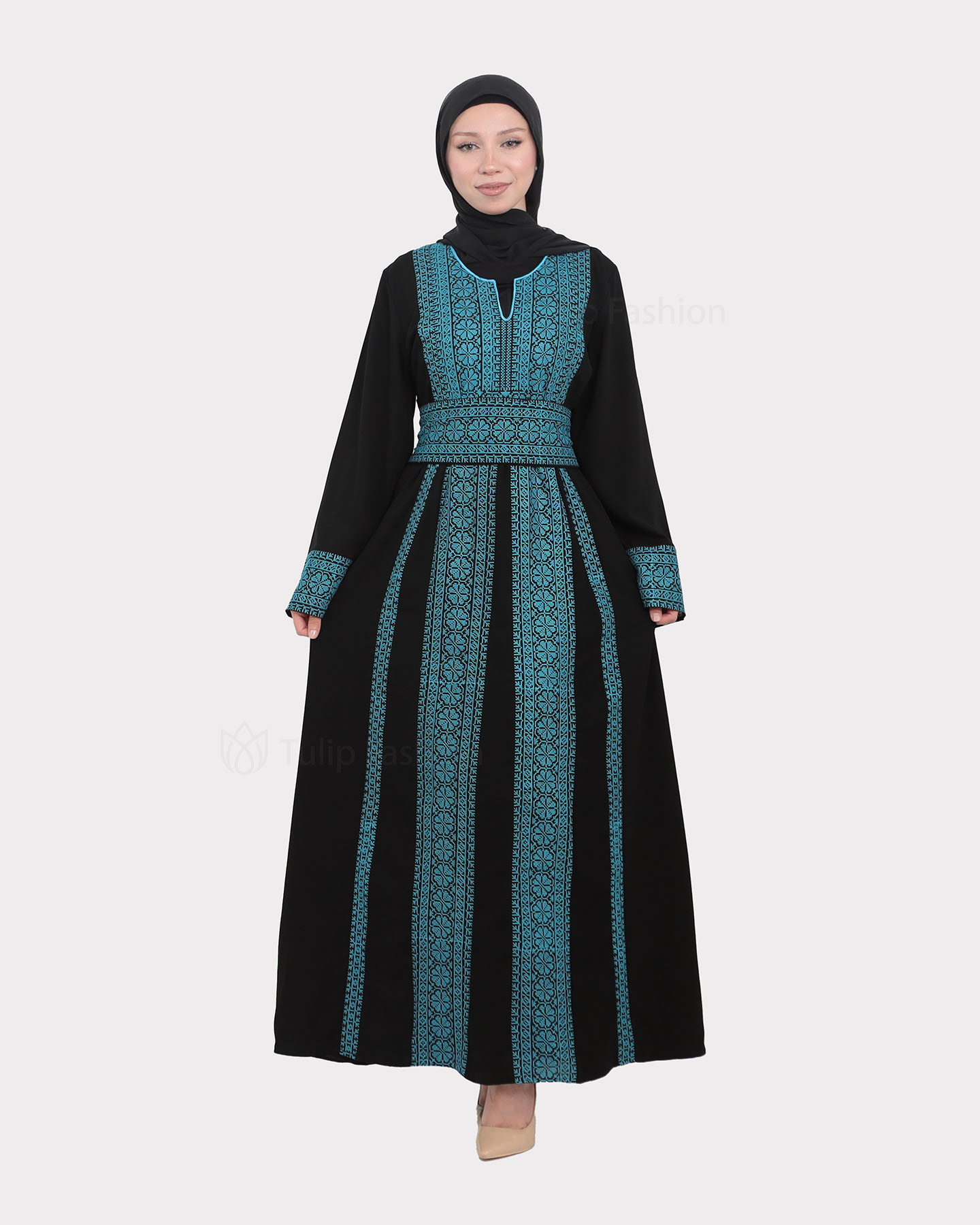 Traditional Abaya - Palestinian Thobe - Blue