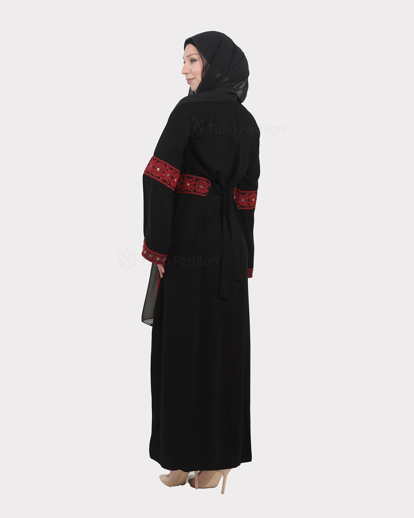 Traditional Abaya - Palestinian Thobe - Black - 6