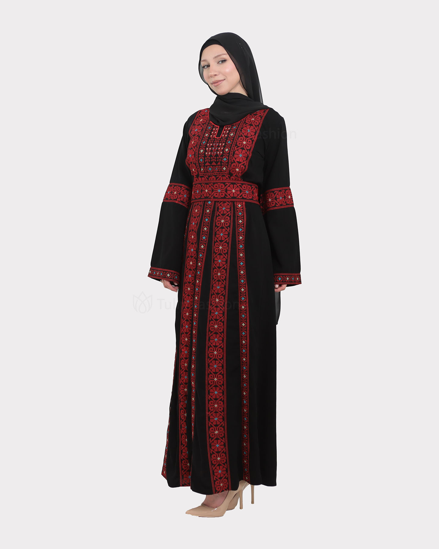 Traditional Abaya - Palestinian Thobe - Black - 5